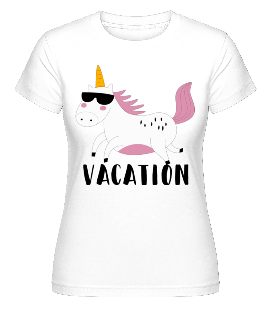 Vacation Unicorn -  T-shirt Shirtinator femme - Blanc - Devant