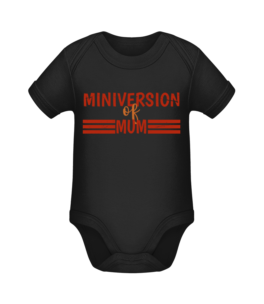 Miniversion Of Mum - Body manches courtes bio - Noir - Devant