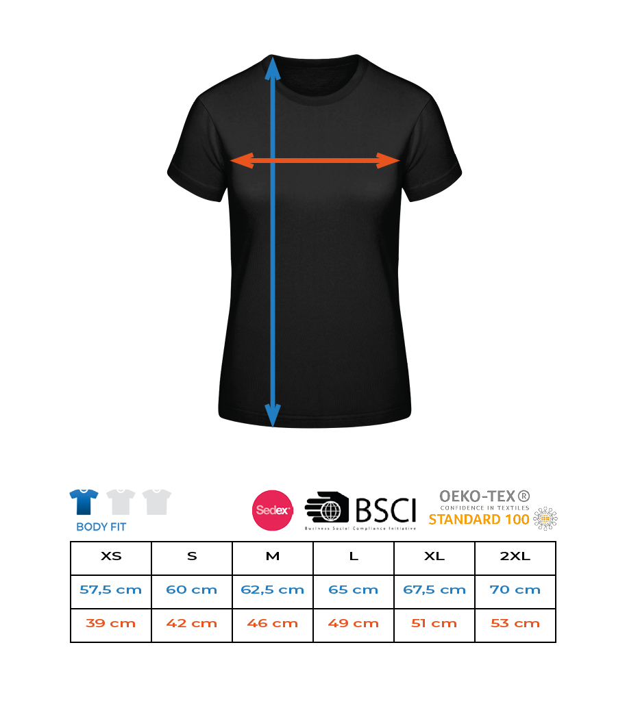 Aperçu: Talk About Happy Things -  T-shirt Shirtinator femme - Tableau des tailles