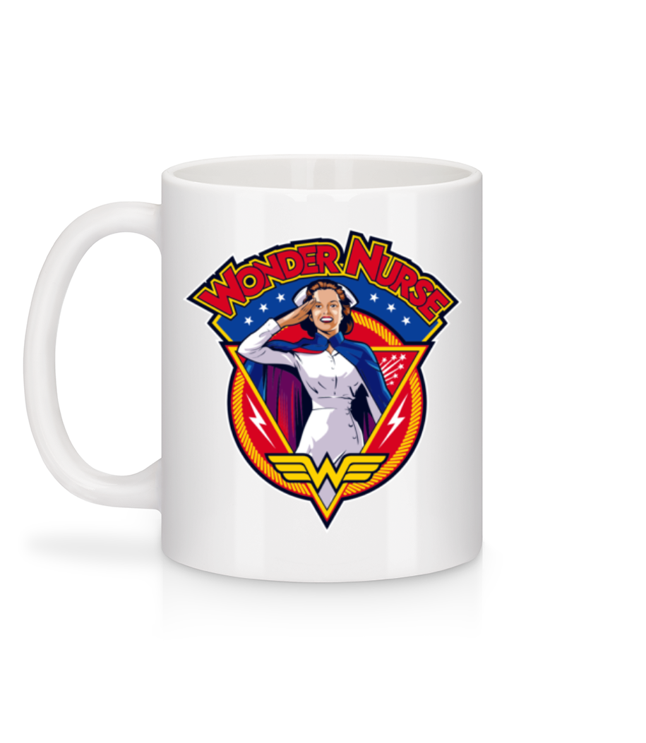 Aperçu: Wonder Nurse - Mug en céramique blanc - Blanc - Derrière