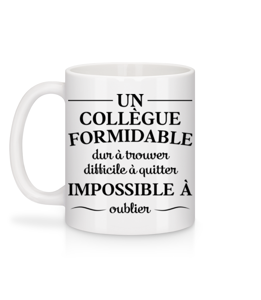 Aperçu: Un Collègue Formidable Dur À Trouver - Mug en céramique blanc - Blanc - Derrière