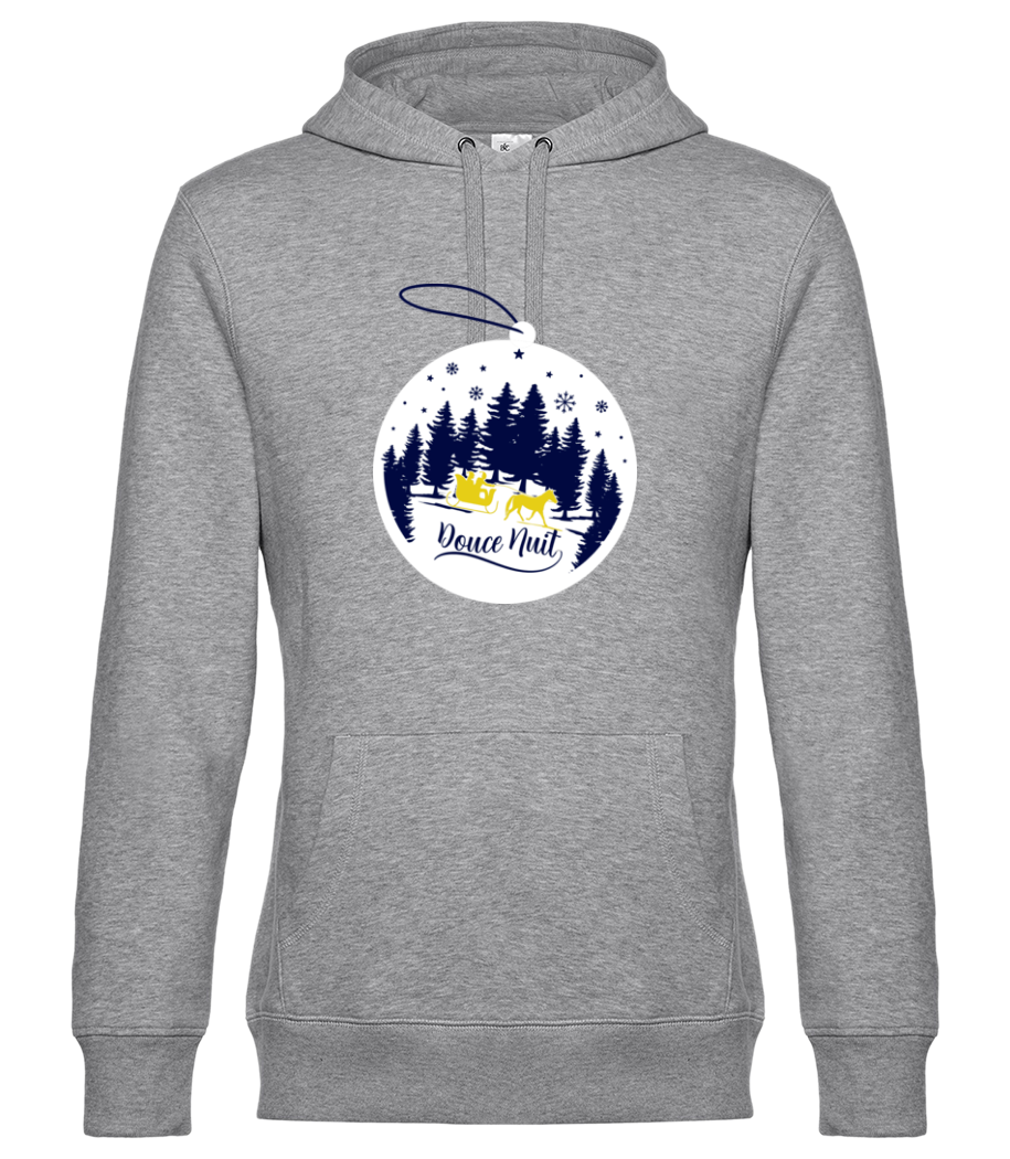 Aperçu: Douce Nuit - Sweat à capuche premium Unisexe - Gris chiné - Devant