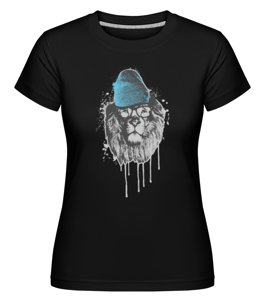 Lion with Head -  T-shirt Shirtinator femme - Noir - Devant