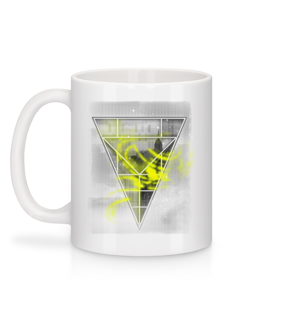 Vorschau: Skyline Dreieck - Tasse - Weiß - Hinten