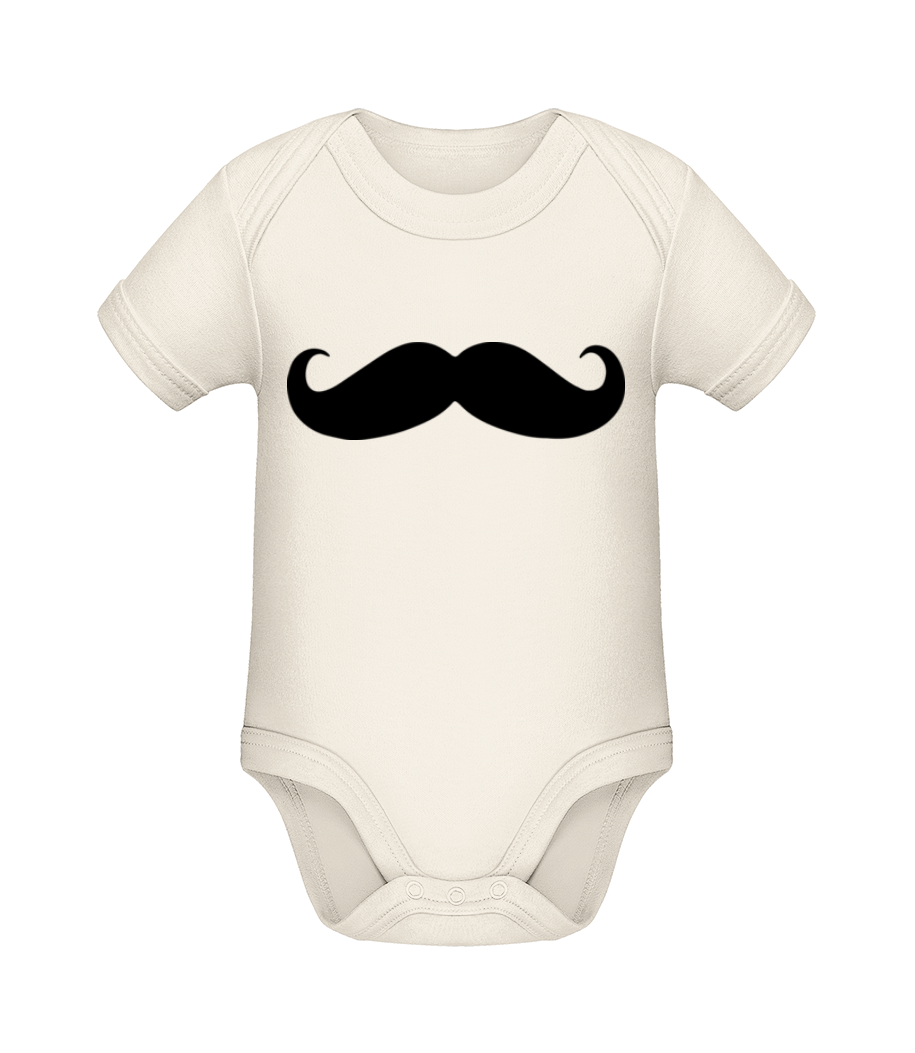 Aperçu: Moustache - Body manches courtes bio - Crème - Devant