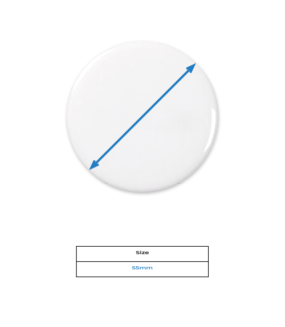 Badges grands - Tableau des tailles