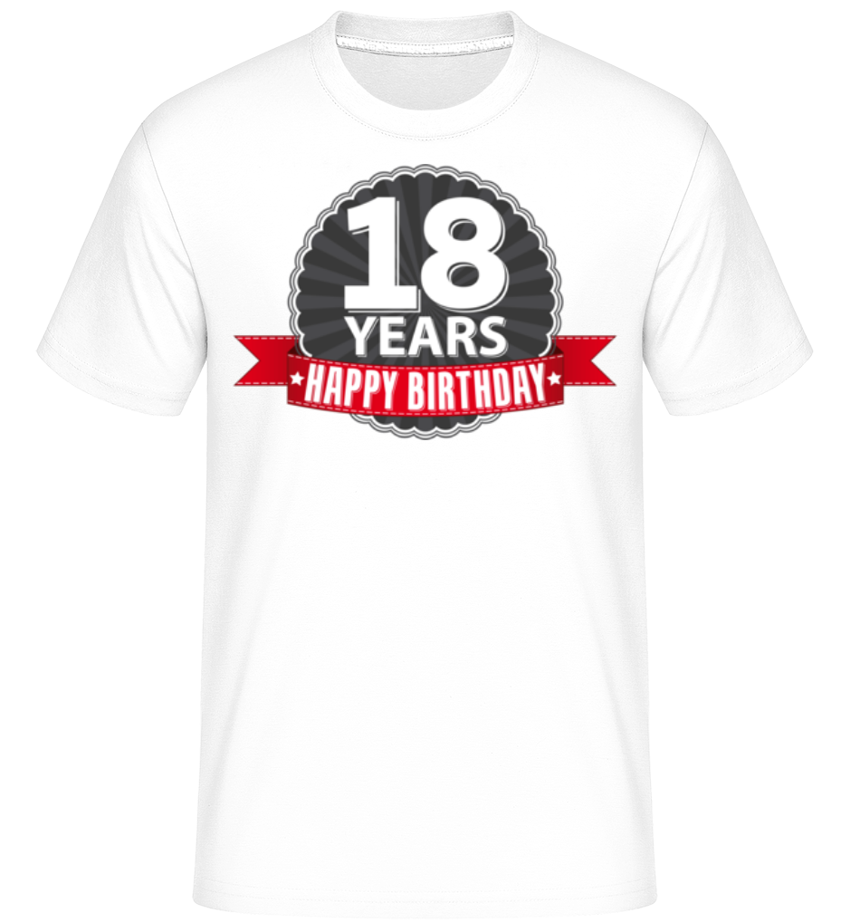 Aperçu: 18 Years Birthday -  T-Shirt Shirtinator homme - Blanc - Devant