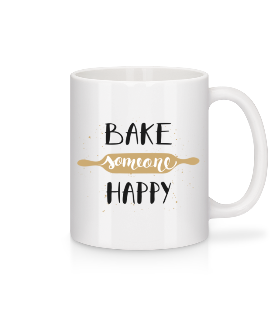 Bake Someone Happy · Mug en céramique blanc