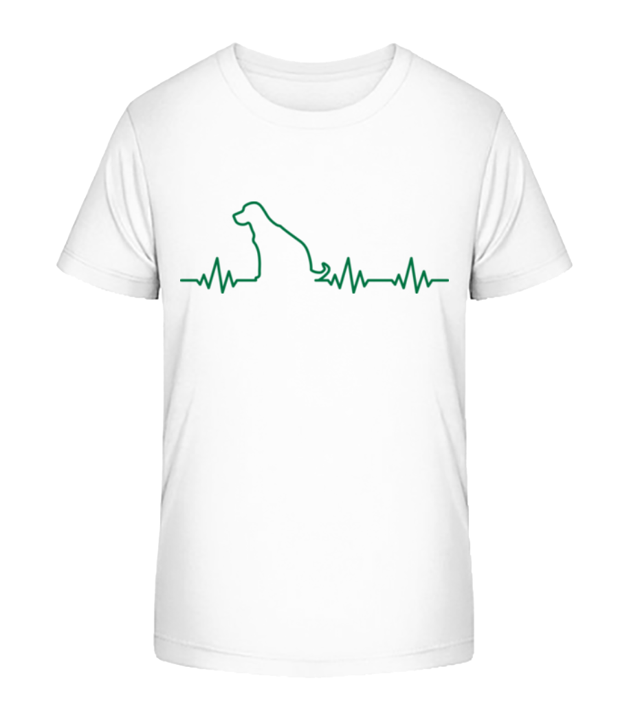 Aperçu: Pulsation Chien - T-shirt bio Enfant Stanley Stella 2.0 - Blanc - Devant