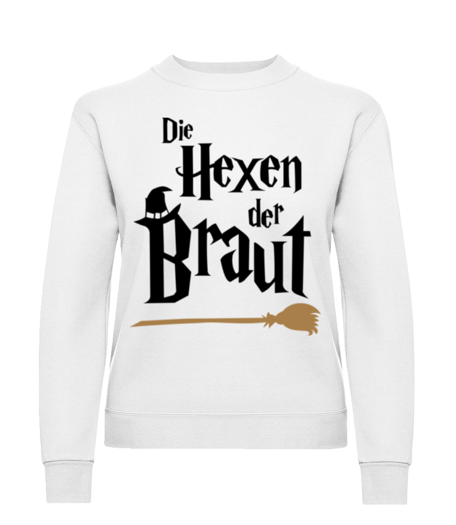 JGA Die Hexen Der Braut - Frauen Pullover - Weiß - Vorne