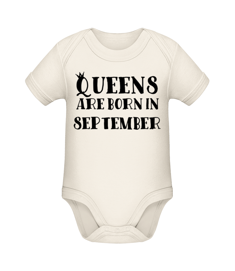 Queens Are Born In September - Body manches courtes bio - Crème - Devant