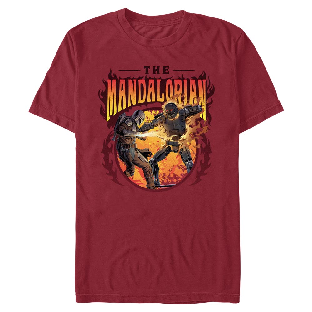 Star Wars - The Mandalorian - Mando & Dark Trooper Flames - Homme T-shirt