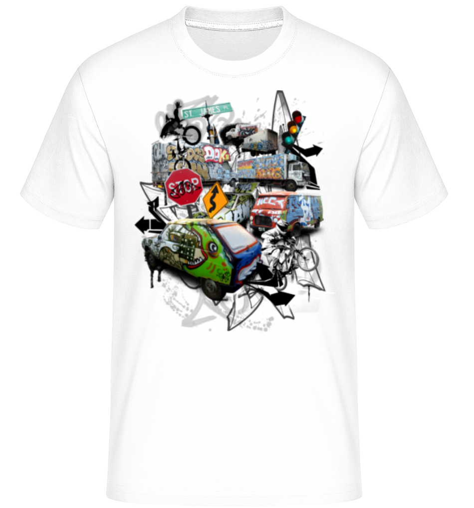 Aperçu: Chaos De La Circulation -  T-Shirt Shirtinator homme - Blanc - Devant