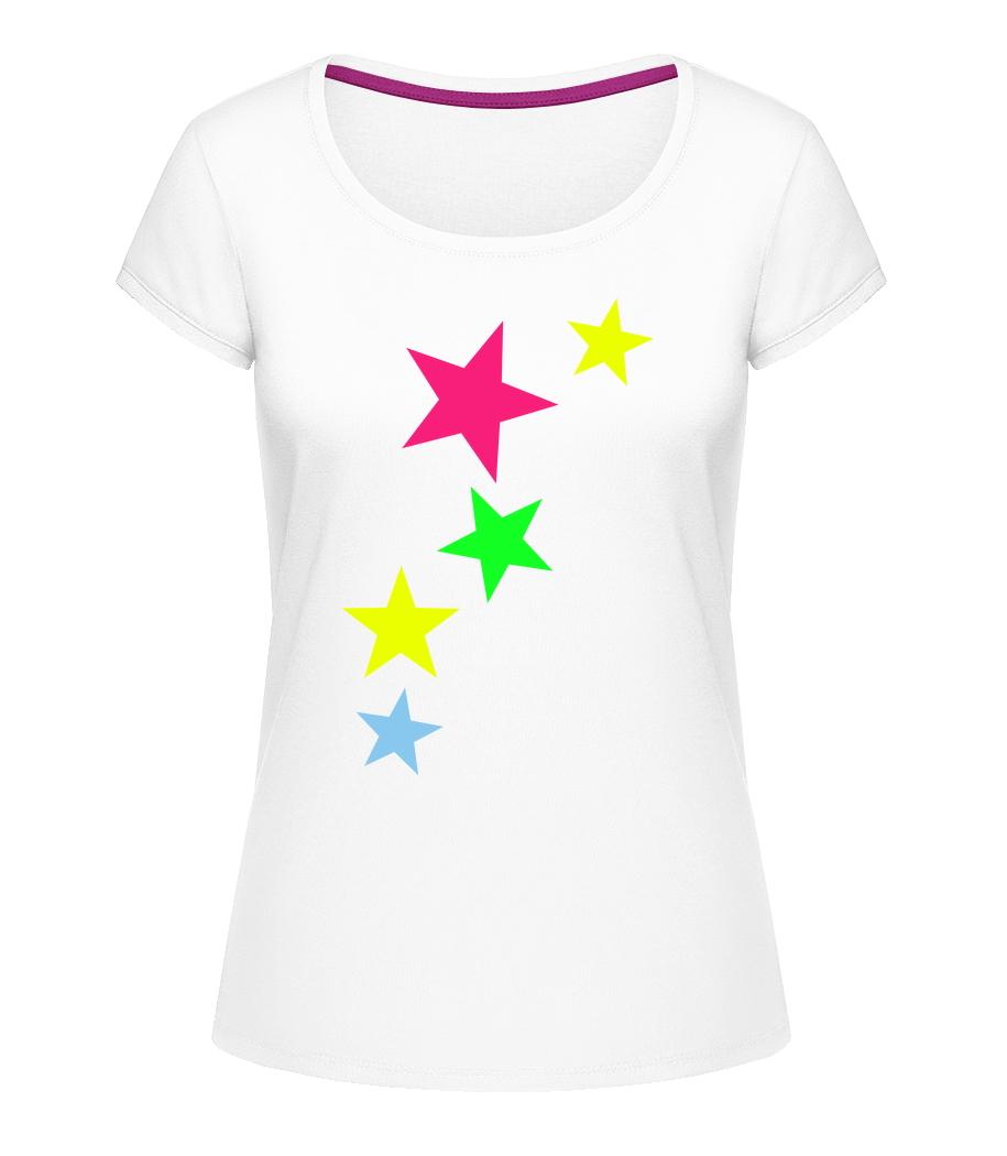 Étoiles De Couleurs · T-shirt col en U Femme