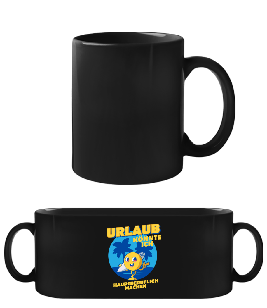 Urlaub · Schwarze Tasse