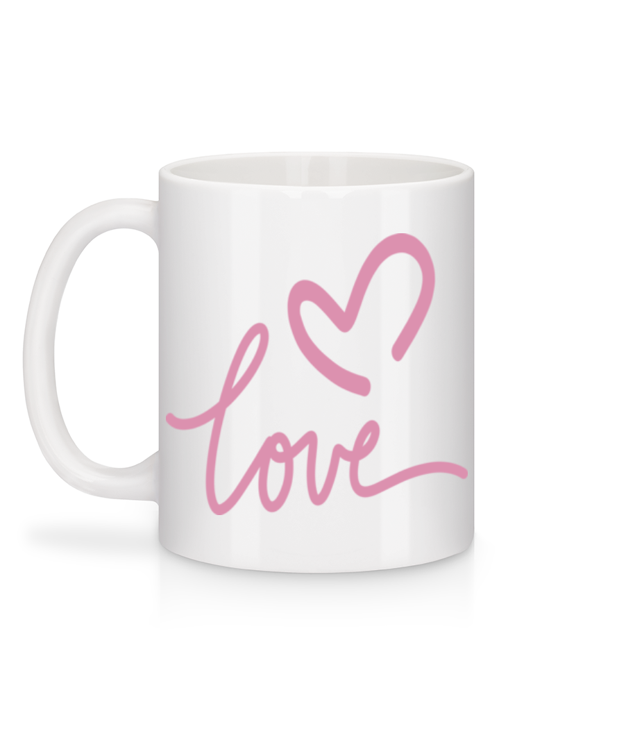 Love - Mug en céramique blanc - Blanc - Derrière