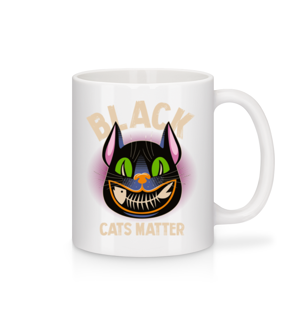 Black Cats Matter - Mug en céramique blanc - Blanc - Devant