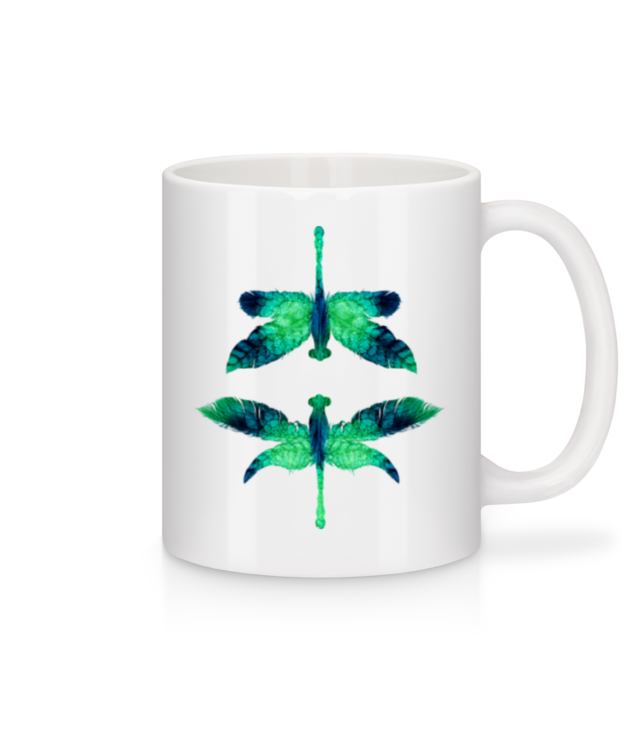 Libellule Feuille · Mug en céramique blanc