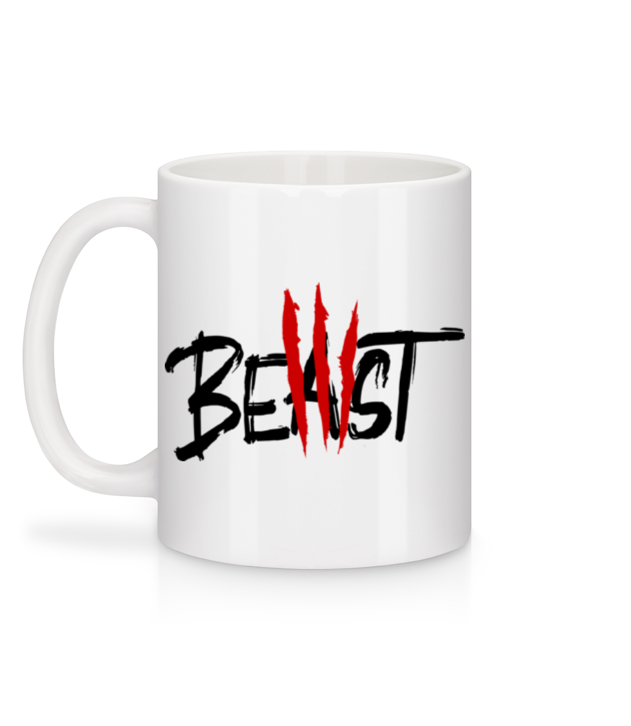 Aperçu: Beast - Mug en céramique blanc - Blanc - Derrière