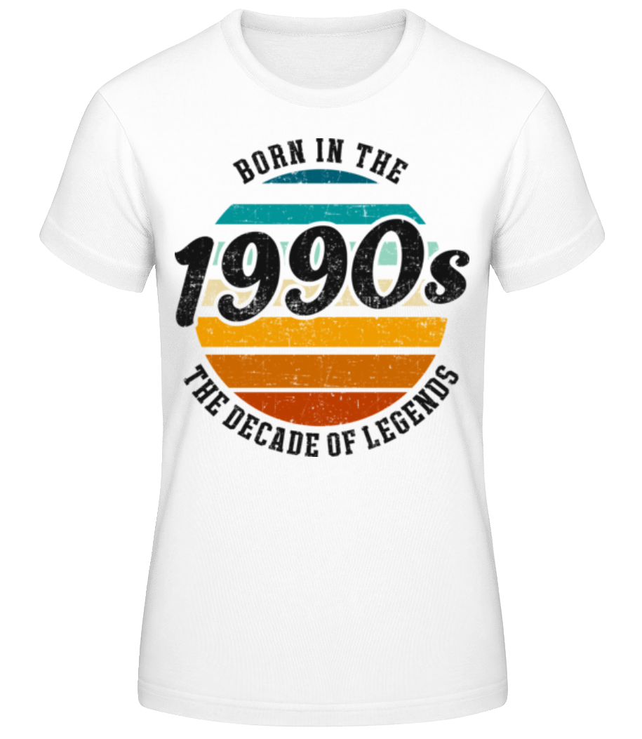 Aperçu: 1990 The Decade Of Legends - T-shirt standard Femme - Blanc - Devant
