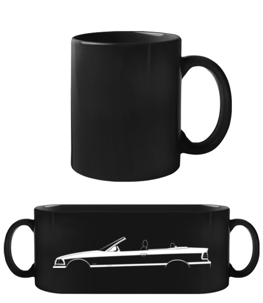 'BMW M3 Cabrio E36' Silhouette · Tasse Noire