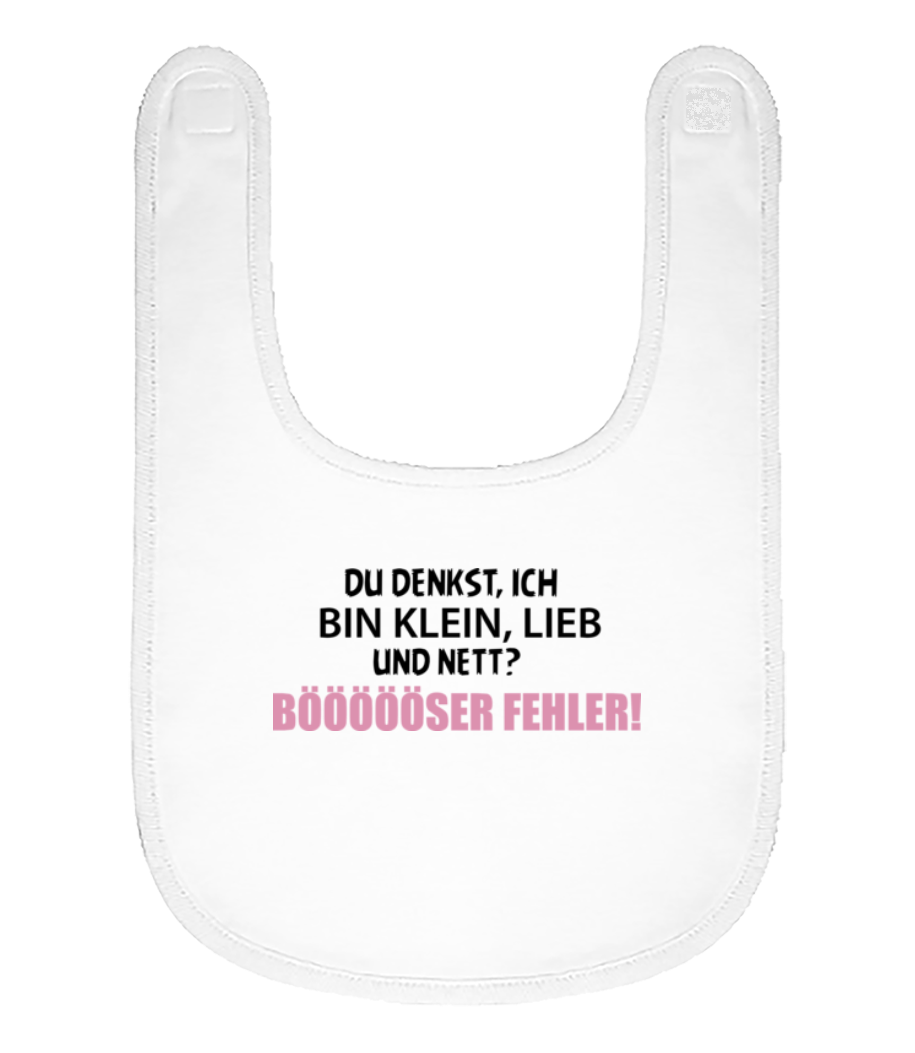Ich Klein Und Nett? - Baby Bio Lätzchen - Weiß - Vorne