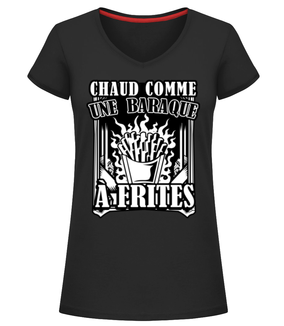 Comme Une Baraque À Frites · T-shirt col en V Femme