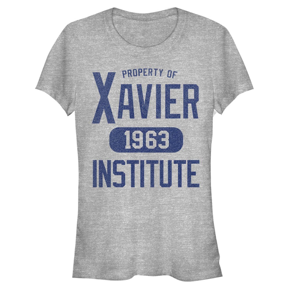 Aperçu: Marvel - X-Men - Xavier Institute Varsity Shirt - Femme T-shirt - Gris chiné - Devant