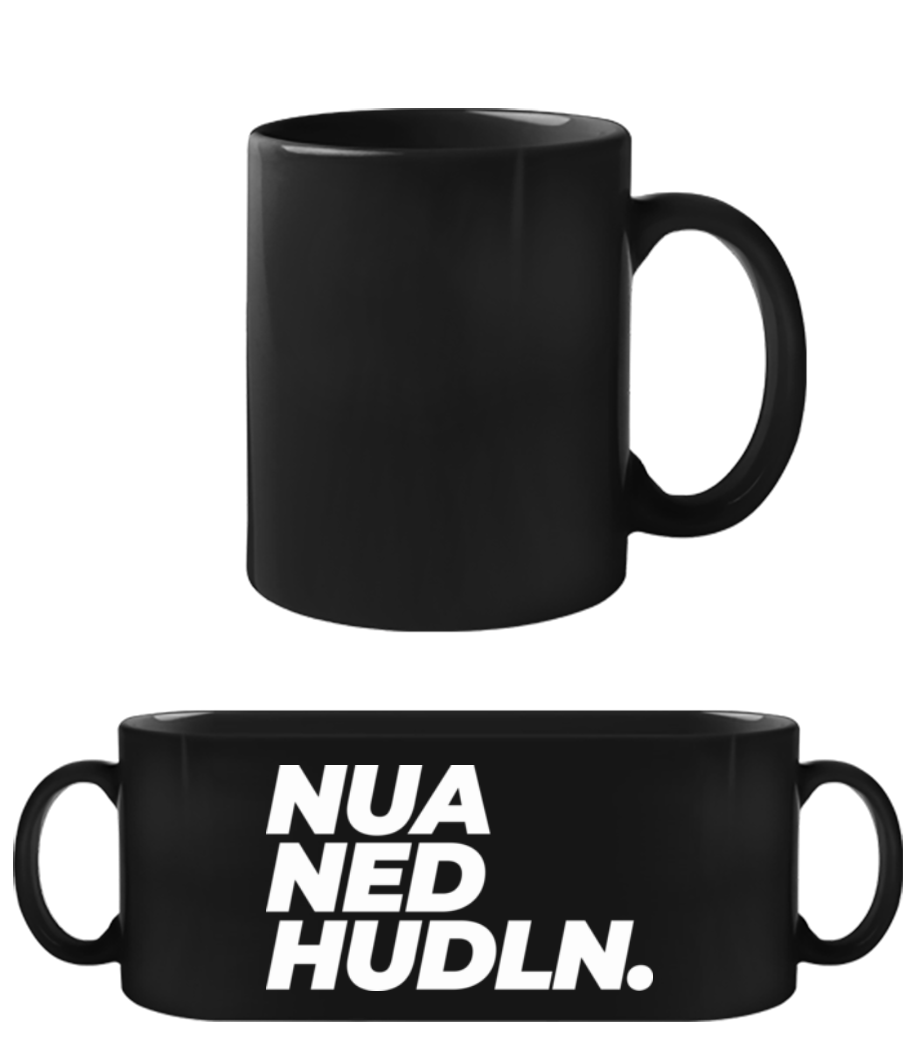 Vorschau: Nua Ned Hudln - Schwarze Tasse - Schwarz - Vorne
