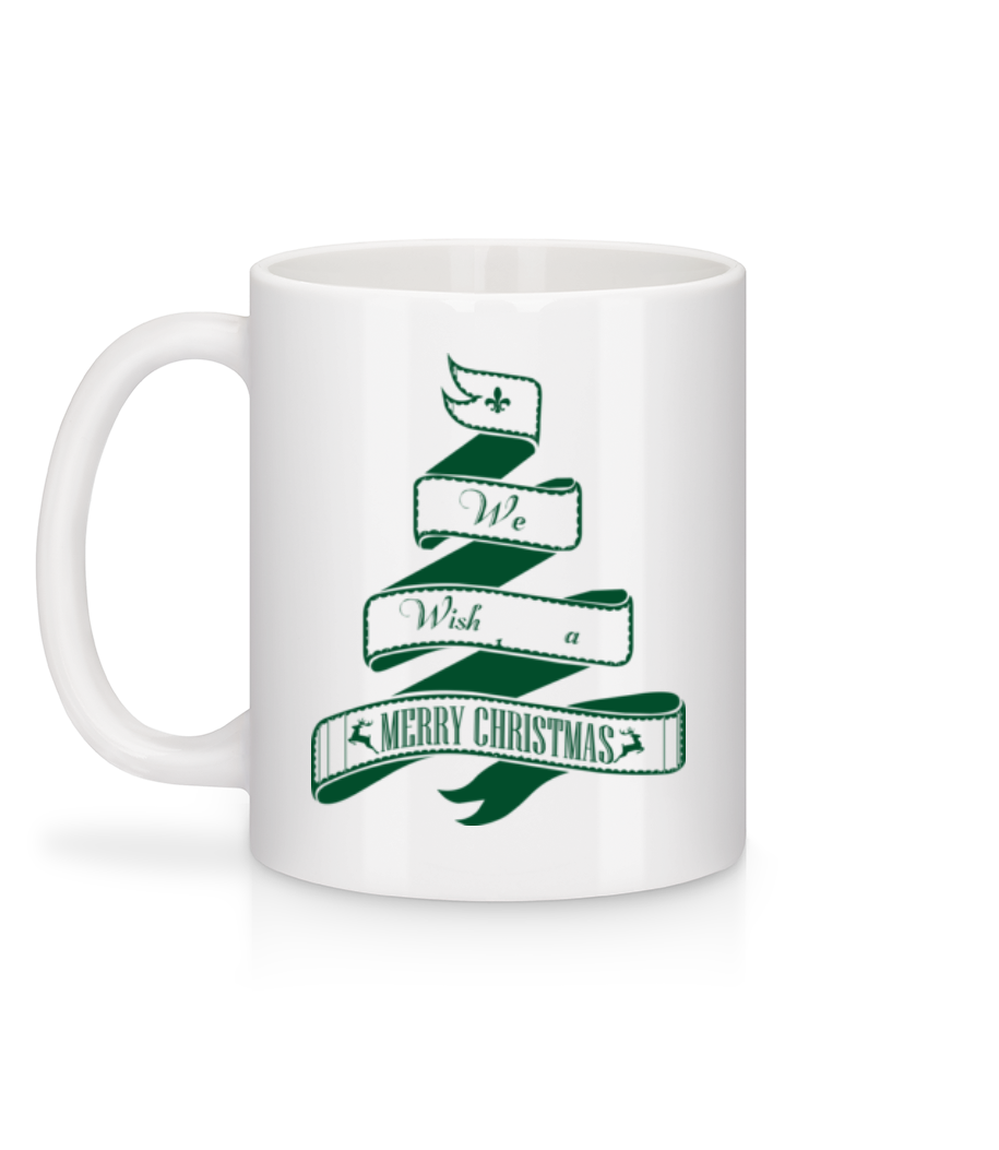 Aperçu: We Wish You A Merry Christmas - Mug en céramique blanc - Blanc - Derrière