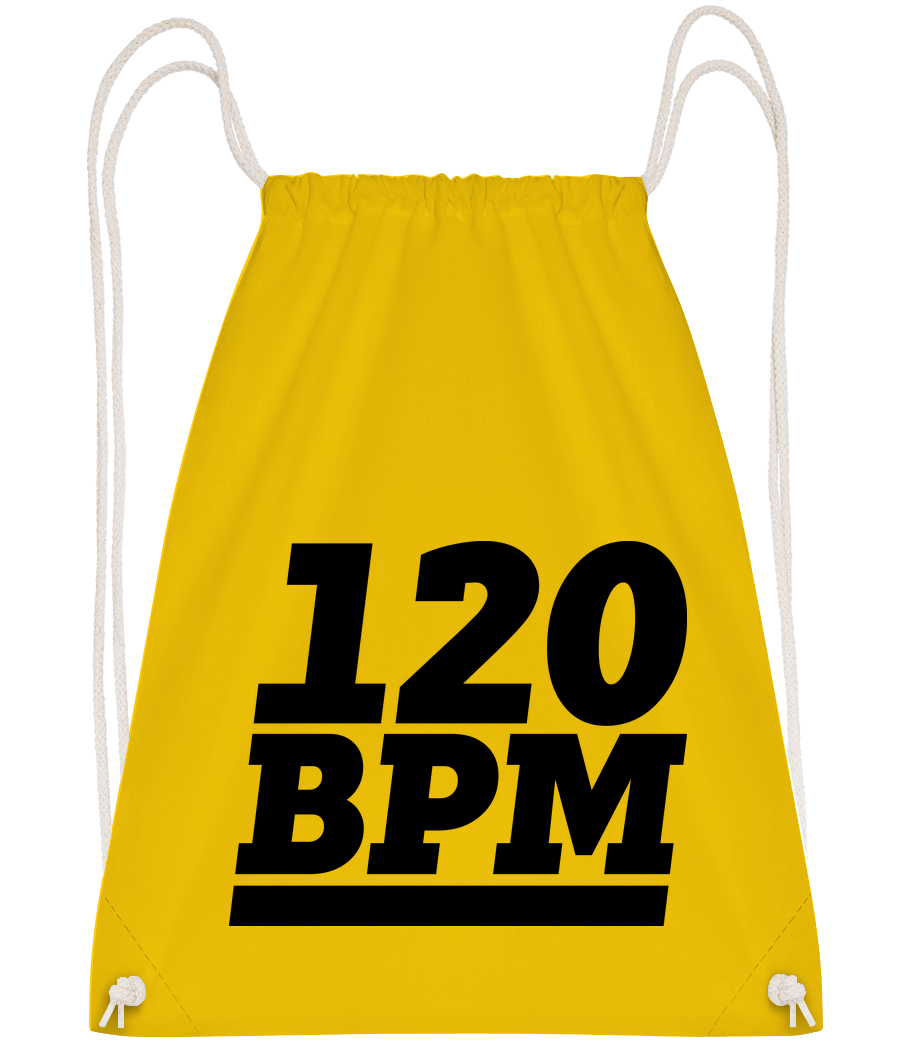 Aperçu: 120 BPM Logo - Sac à dos Drawstring - Jaune - Vorn