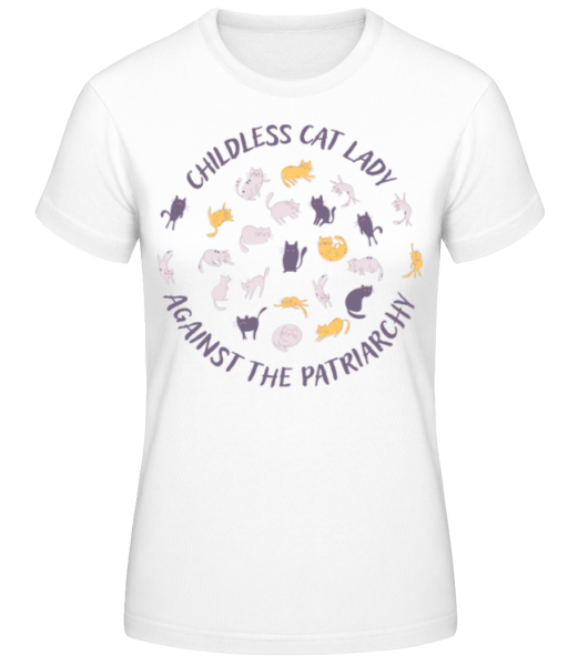 Childless Cat Lady Against Partriarchy - T-shirt standard Femme - Blanc - Devant