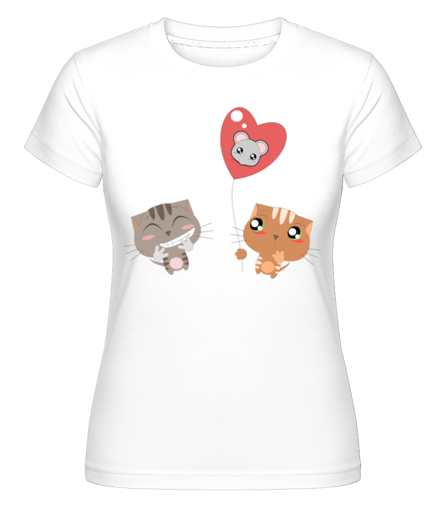Ballon Cœur Et Chats ·  T-shirt Shirtinator femme
