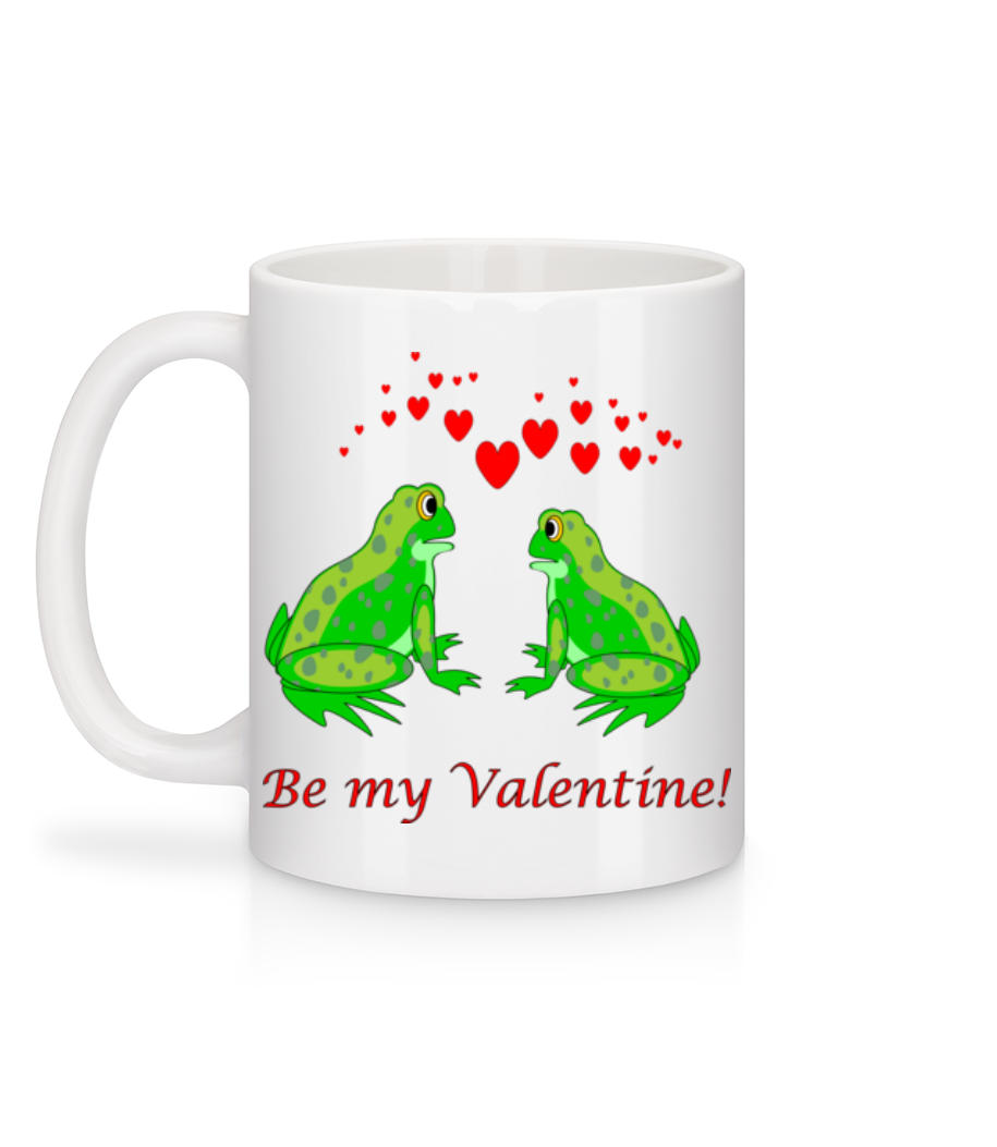 Aperçu: Frogs Be My Valentine - Mug en céramique blanc - Blanc - Derrière