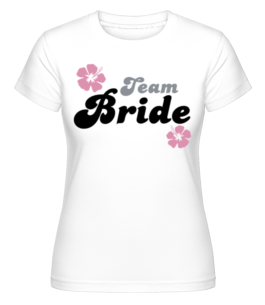 Aperçu: Team Bride Flowers -  T-shirt Shirtinator femme - Blanc - Devant