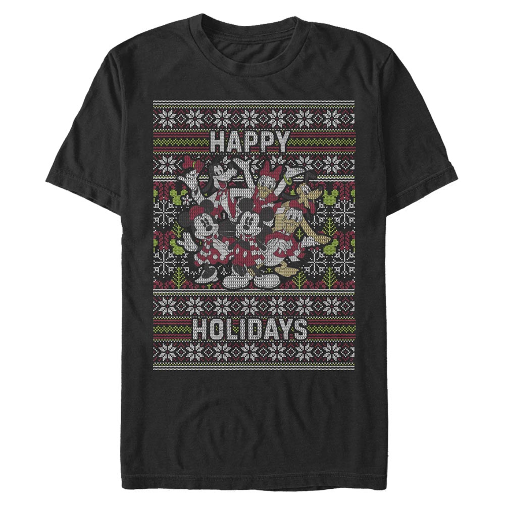 Disney Classics - Mickey Mouse - Photo de groupe Mickey Six Sweater - Christmas - Homme T-shirt