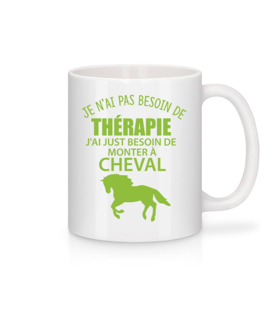 Monter À Cheval · Mug en céramique blanc