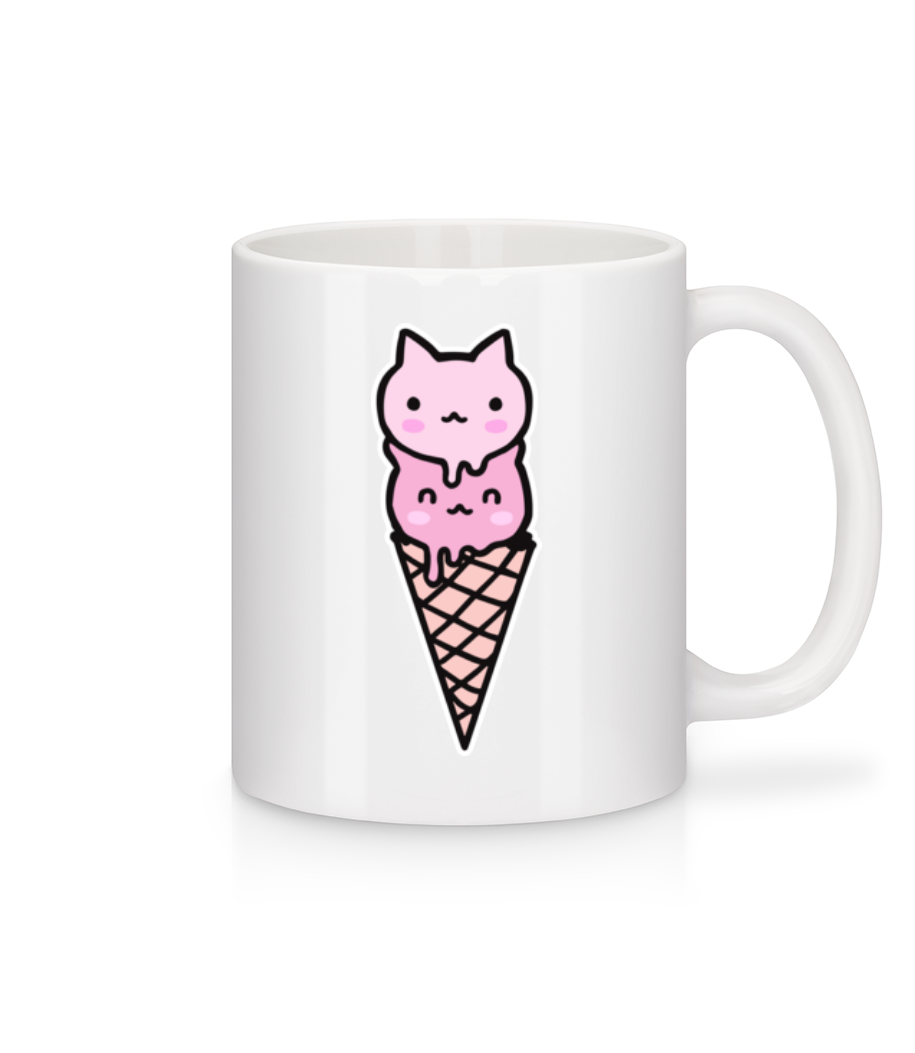 Glace Petit Chats · Mug en céramique blanc