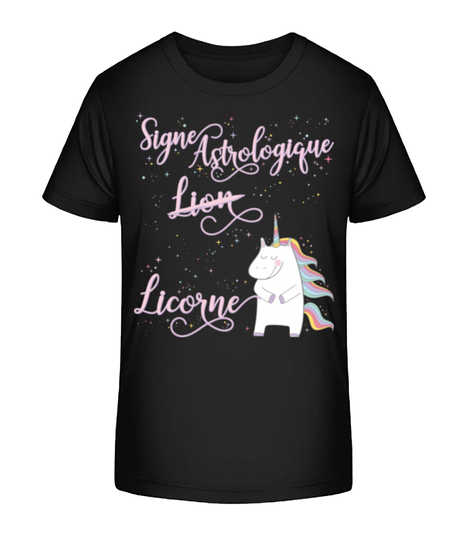 Signe Astrologique Licorne Lion · T-shirt bio Enfant Stanley Stella 2.0