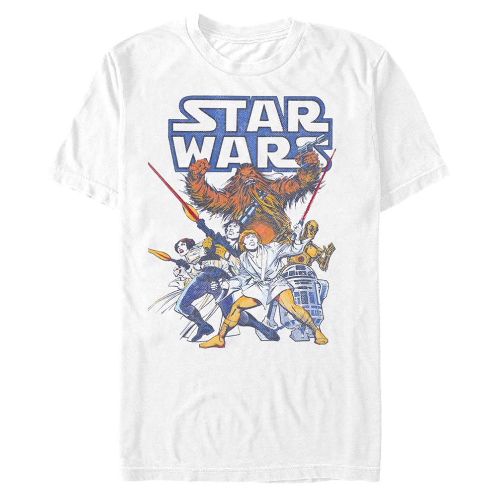 Aperçu: Star Wars - Skupina Heroic Crew - Homme T-shirt - Blanc - Devant