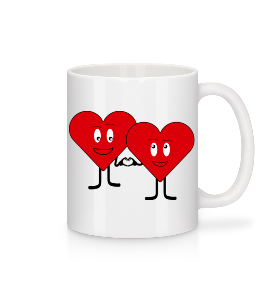 Deux Ceurs S'Aiment · Mug en céramique blanc