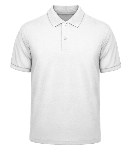 Männer Poloshirt Fein-Piqué - Weiß - Vorne