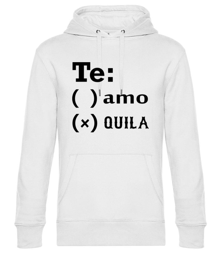 Te Amo Tequila - Sweat à capuche premium Unisexe - Blanc - Devant