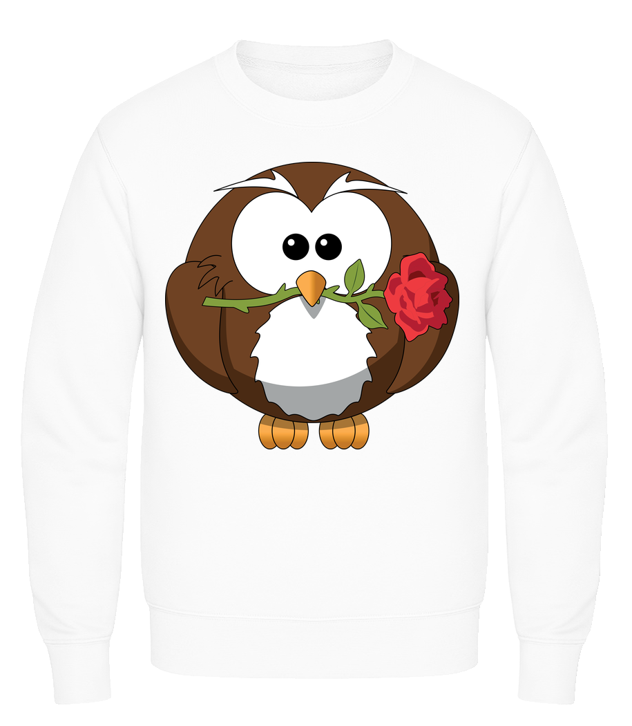 Aperçu: Chouette Saint Valentin - Sweatshirt Homme AWDis - Blanc - Vorn