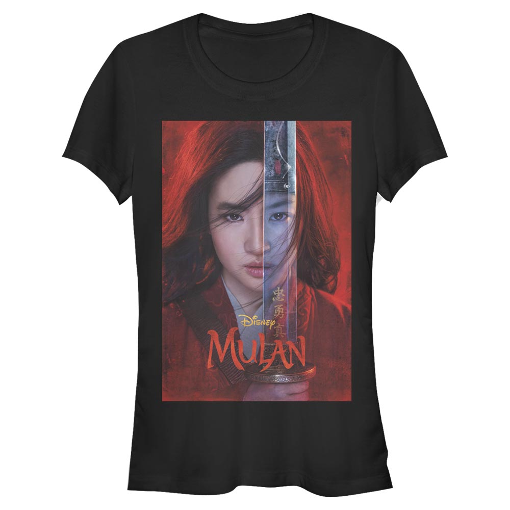 Aperçu: Disney - Mulan - Mulan Poster - Femme T-shirt - Noir - Devant
