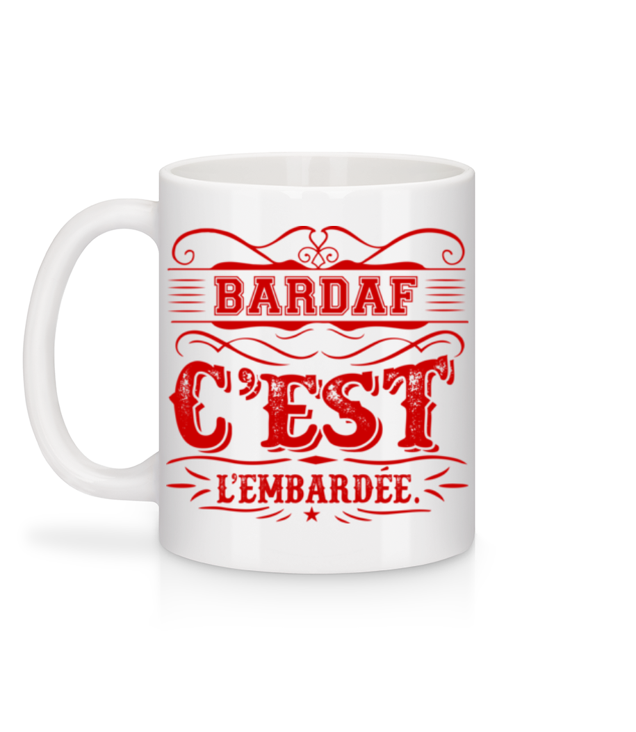 Aperçu: Bardaff C'Est L'embardée - Mug en céramique blanc - Blanc - Derrière