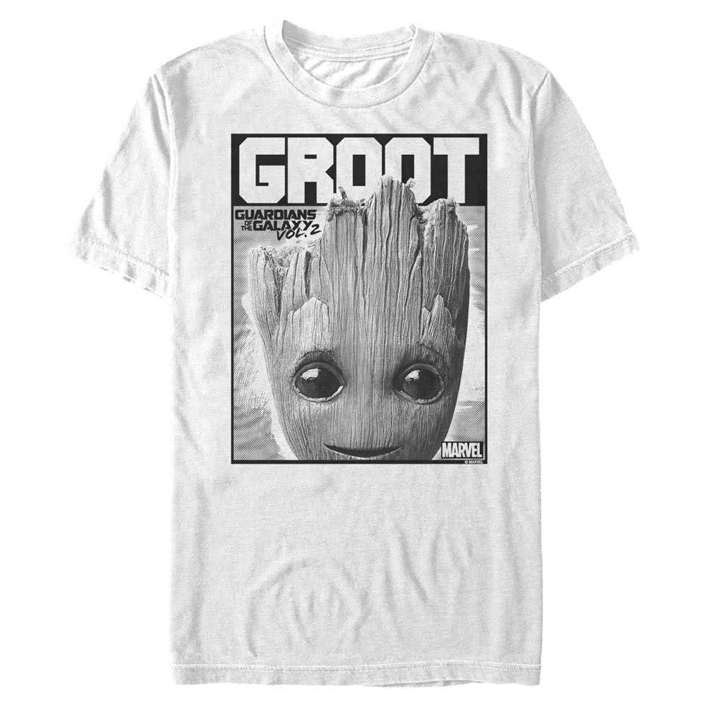 Aperçu: Marvel - Groot Bolden - Homme T-shirt - Blanc - Devant