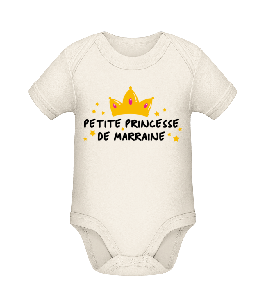 Aperçu: Petite Princesse - Body manches courtes bio - Crème - Devant