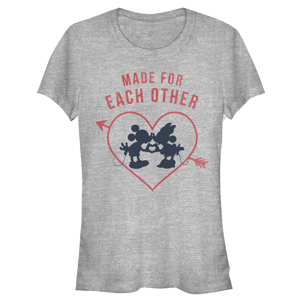 Disney Classics - Mickey Mouse - Mickey et Minnie Heart Polka Dot Silhouette - Valentine's Day - Femme T-shirt