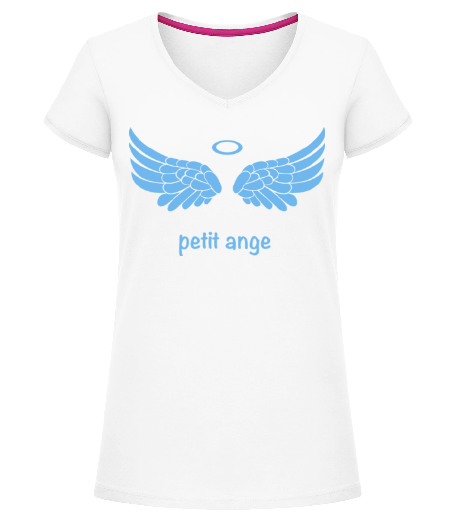 Petit Ange Bleu · T-shirt col en V Femme